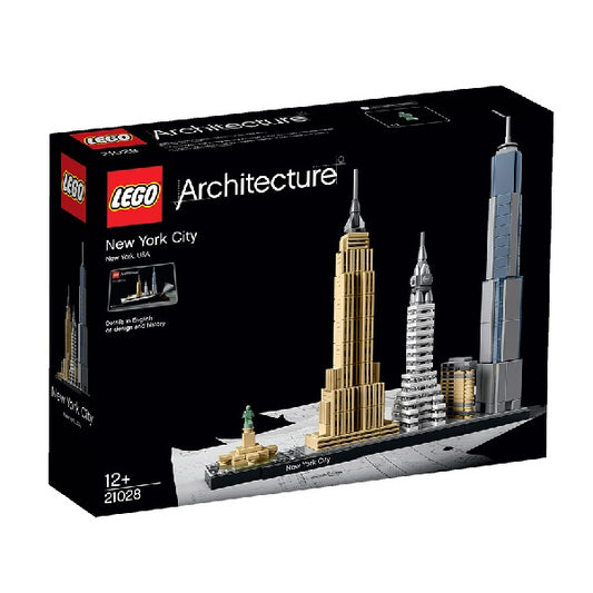 Confezione originale Lego con loghi architecture new york city colori rosso nero grigio bianco