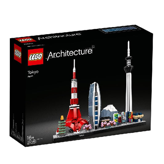 Confezione originale Lego con loghi architecture tokyo colori rosso nero bianco