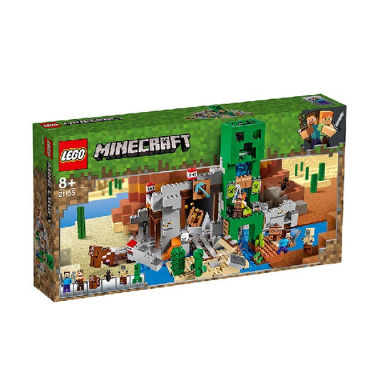 Confezione originale Lego con loghi minecraft la miniera del creeper colori verde bianco marrone