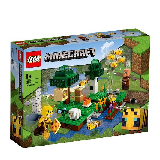Confezione originale Lego con loghi minecraft fattoria delle api colori verde azzurro giallo