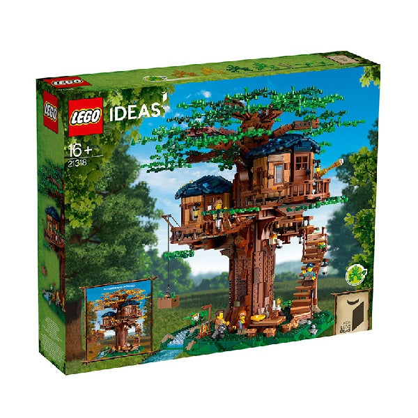 Confezione originale Lego con loghi ideas casa albero colori azzurro verde marrone
