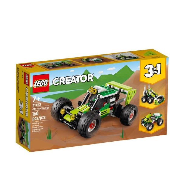 Confezione originale Lego con loghi creator buggy fuoristrada colori marrone verde nero giallo