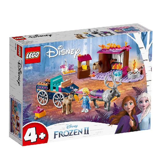 Confezione originale Lego con loghi Frozen 2 avventura sul carro Elsa colori azzurro viola bianco marrone