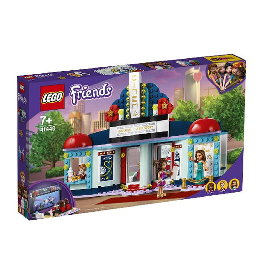 Confezione originale Lego con loghi friends cinema di heartlake city colori viola bianco rosso blu