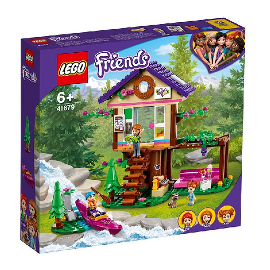 Confezione originale Lego con loghi friends baita nella foresta colori bianco verde viola marrone