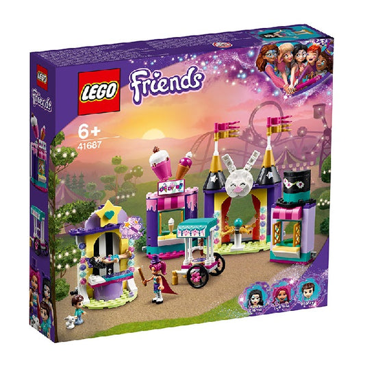 Confezione originale Lego con loghi friends stand del luna park magico colori viola rosa bianco blu