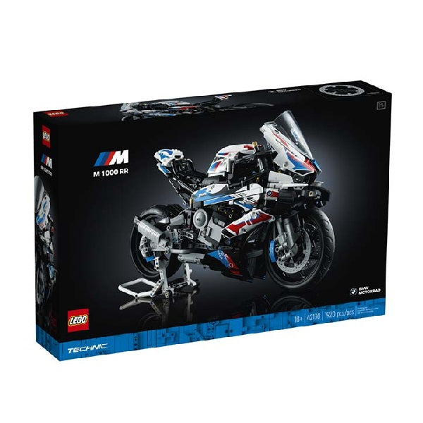 Confezione originale Lego con loghi technic BMW 1000 RR colori nero azzurro bianco grigio