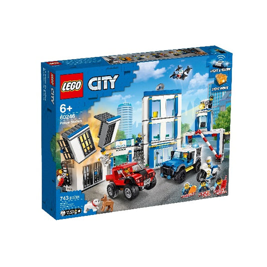 Confezione originale Lego con loghi city stazione polizia colori rosso azzurro bianco