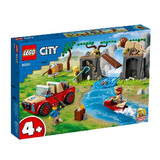 Confezione originale Lego con loghi city fuoristrada soccorso animali colori azzurro rosso verde bianco