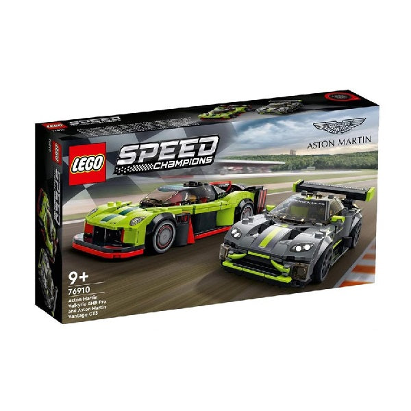 Confezione originale Lego con loghi speed champions 2 aston martin colori verde nero azzurro grigio