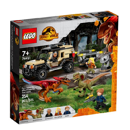 LEGO 76951 Jurassic World Dominion Trasporto Piroraptor