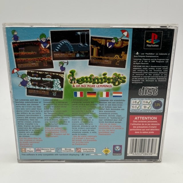 Lemmings & Oh No! More Lemmings Sony Playstation 1 Pal Multi (USATO)