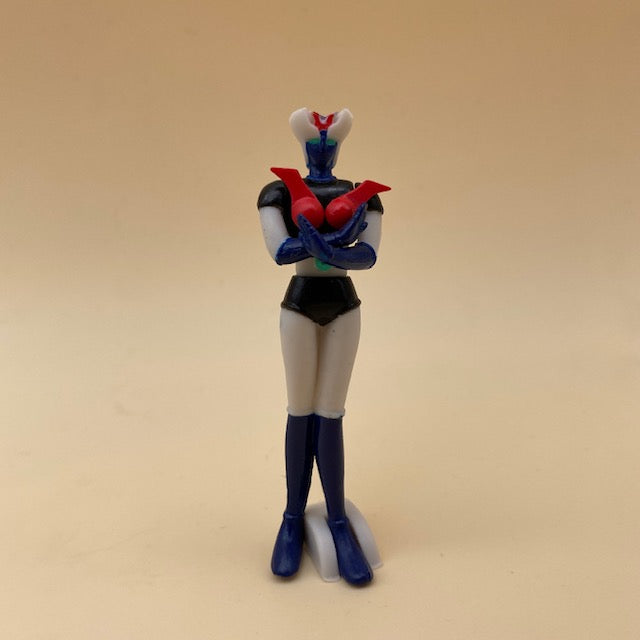 Minerva X  Minifigure 7,5 CM Bandai, persoanggio Mazinga Z, robot femminile grigio,blu,nero e rosso