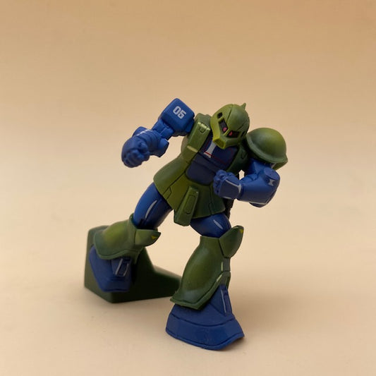Ms-05B Zaku Minifigure Gundam Bandai 6 CM , robot verde e blu