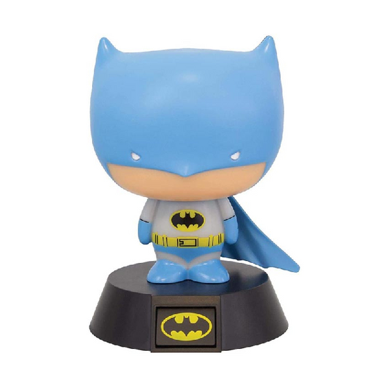 Mini lampada a forma di personaggio Batman di DC Comics, versione retrò, colore blu.