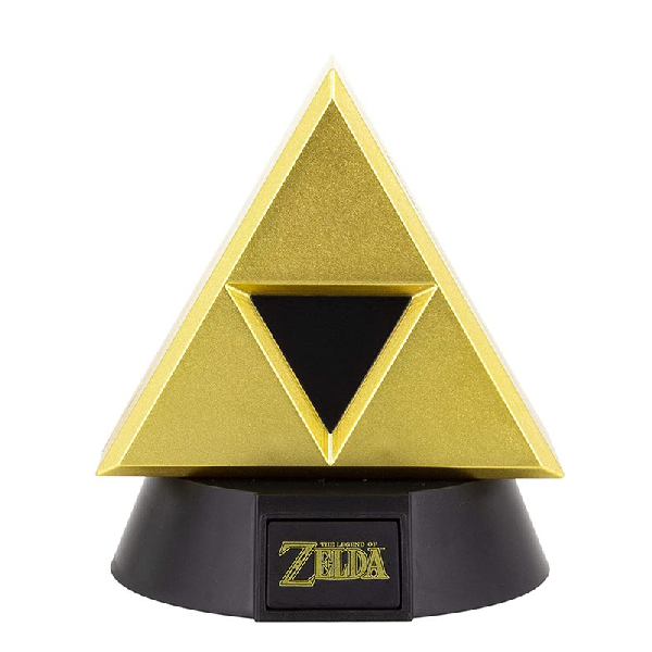 Mini lampada Paladone a forma di simbolo della triforza, dal videogioco Zelda, colore oro.