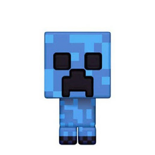 Mini lampada a forma di personaggio Charged Creeper tratto dal videogioco Minecraft. Colore blu.