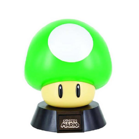 Mini lampada a forma di fungo 1up tratto da super mario. Colore verde.