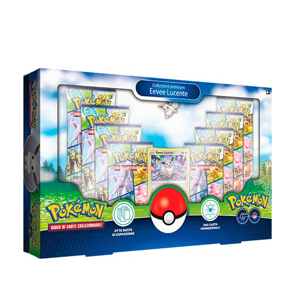 Box originale Pokemon GO Collezione Premium Eevee Lucente