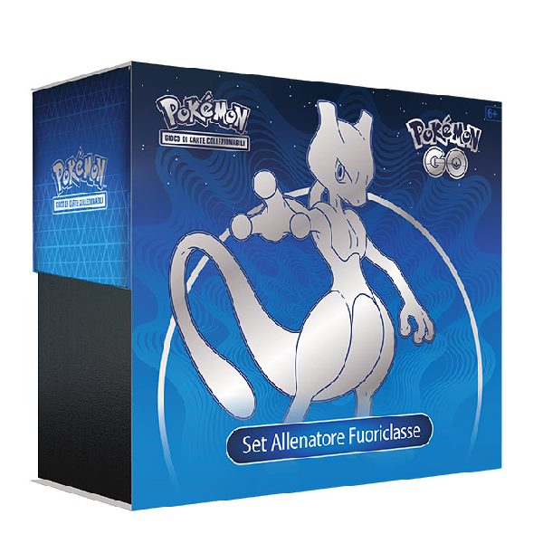 Box originale Pokemon Go Set Allenatore Fuoriclasse ETB ITA, colore blu con immagine Mew Two