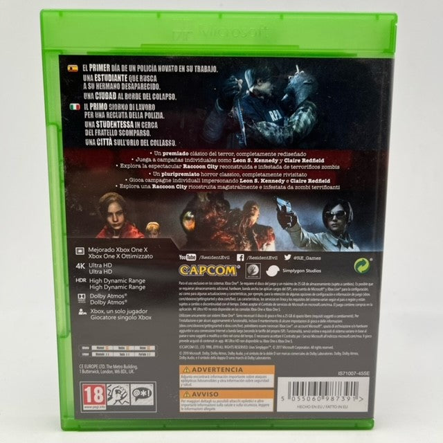 Resident Evil 2 Microsoft Xbox One Pal Ita (USATO)