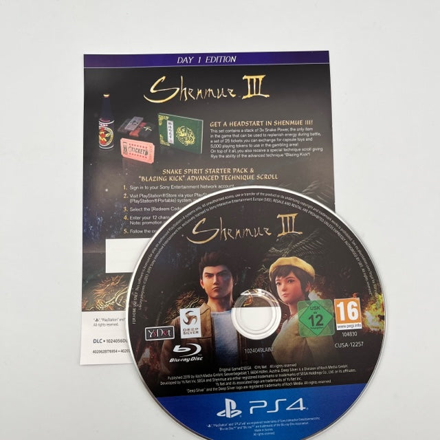 Shenmue 3 Day One Edition PS4 Playstation 4 Pal Uk (USATO)