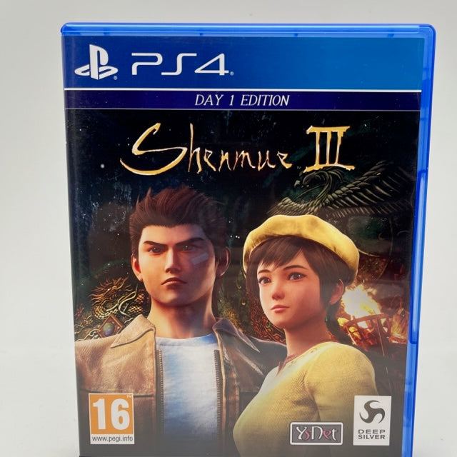 Shenmue 3 Day One Edition PS4 Playstation 4 Pal Uk,  ryo hazuki e ragazza in copertina, simbolo drago e fenice con fiaccola in sfondo