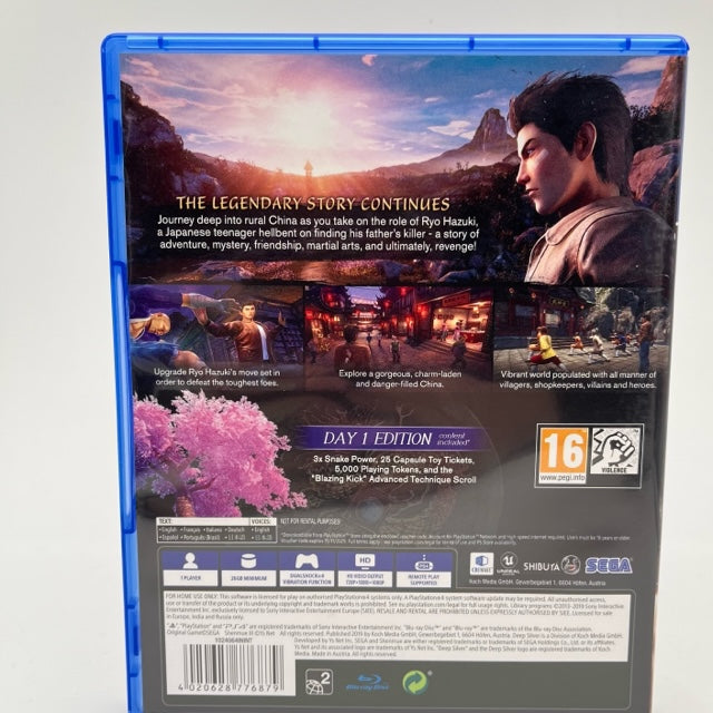 Shenmue 3 Day One Edition PS4 Playstation 4 Pal Uk (USATO)