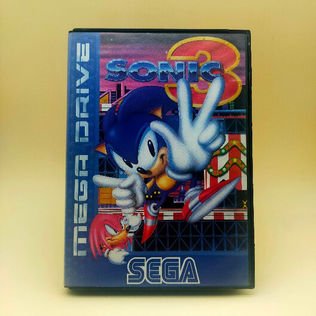 Sonic 3 Sega Mega Drive Pal, sonic e knuckles in copertina