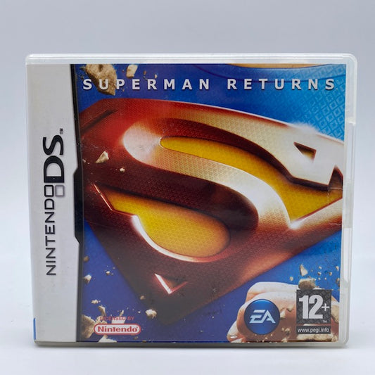 Superman Returns Nintendo DS NDS Pal Ita primo piano su logo della maglia di superman colori rosso giallo blu