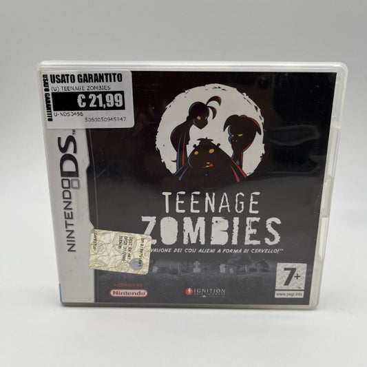Teenage Zombies Nintend DS NDS Pal Ita, sagome adolescenti zombie in cimitero sfondo nero