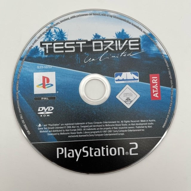 Test Drive Unlimited PS2 Playstation 2 Atari Pal Ita (USATO)