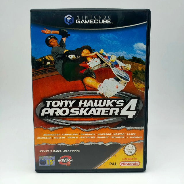 Tony Hawk's Pro Skater 4 Nintendo Gamecube Activision Pal Ita, tony hawk in copertina mentre esegue un salto