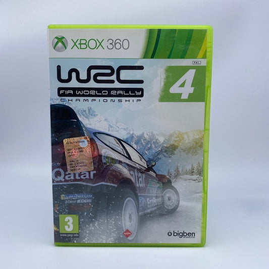 WRC 4 Fia World Rally Championship X360 Xbox 360 Pal Uk, auto da rally su percorso montuoso innevato in copertina